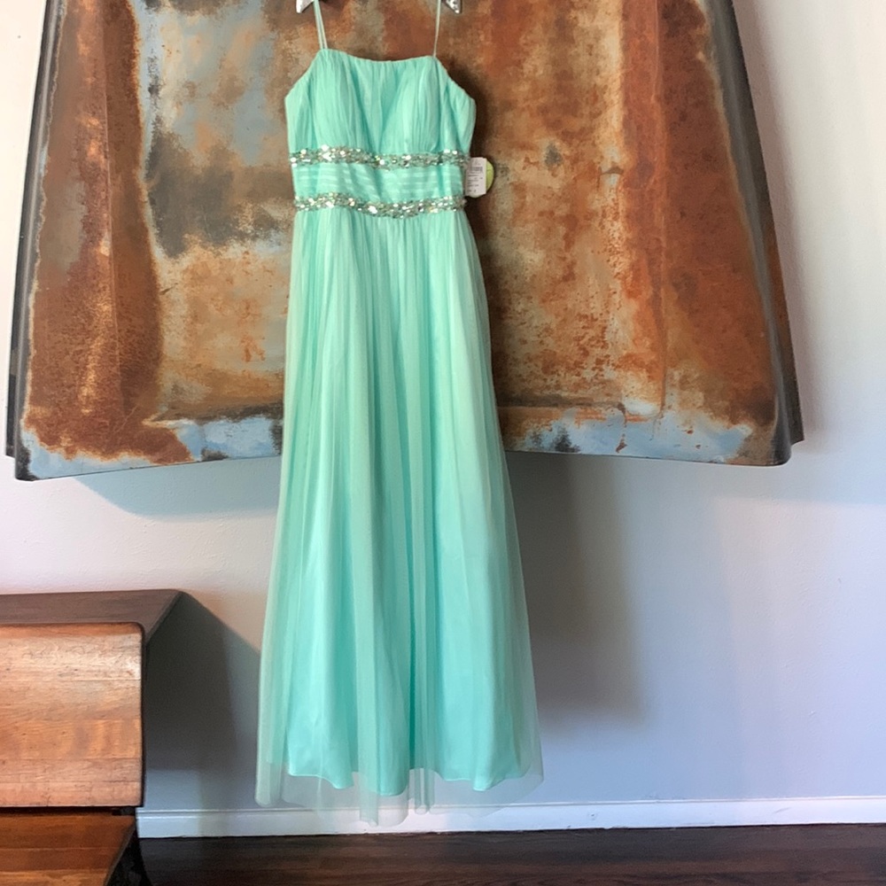 Mint prom dress